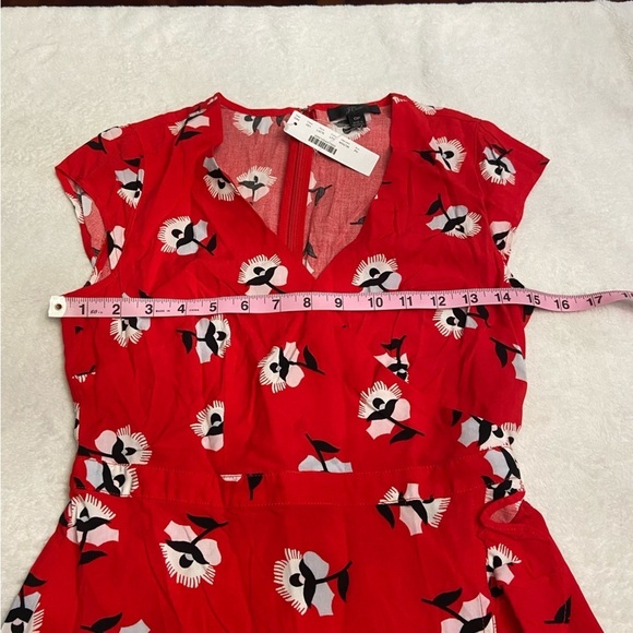 New! J.Crew Ruffle Front mini dress in dandelion floral nwt 28347 - Picture 8 of 12